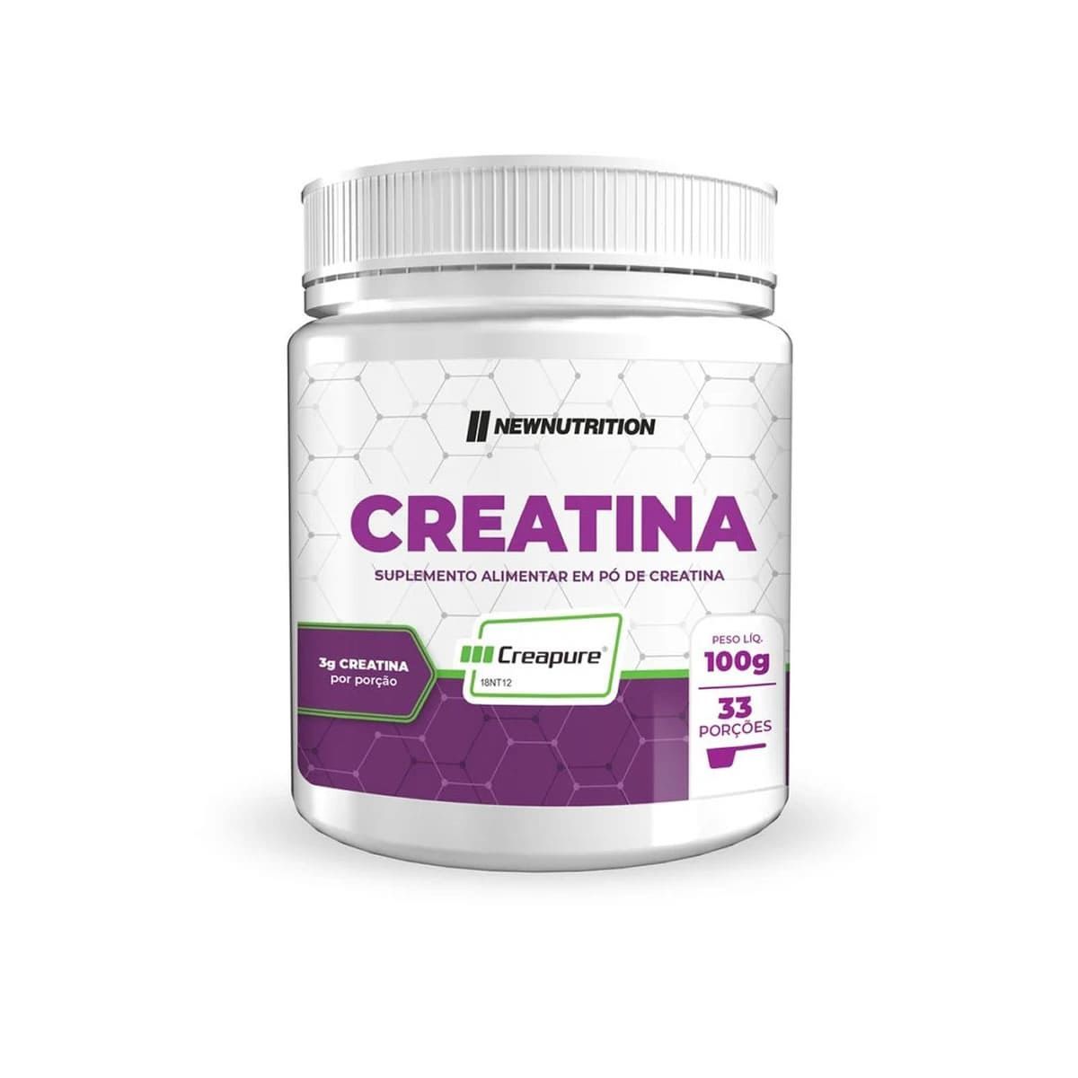 Creatina Creapure - 100g Sem Sabor - NewNutrition*** Data Venc. 30/08/2025