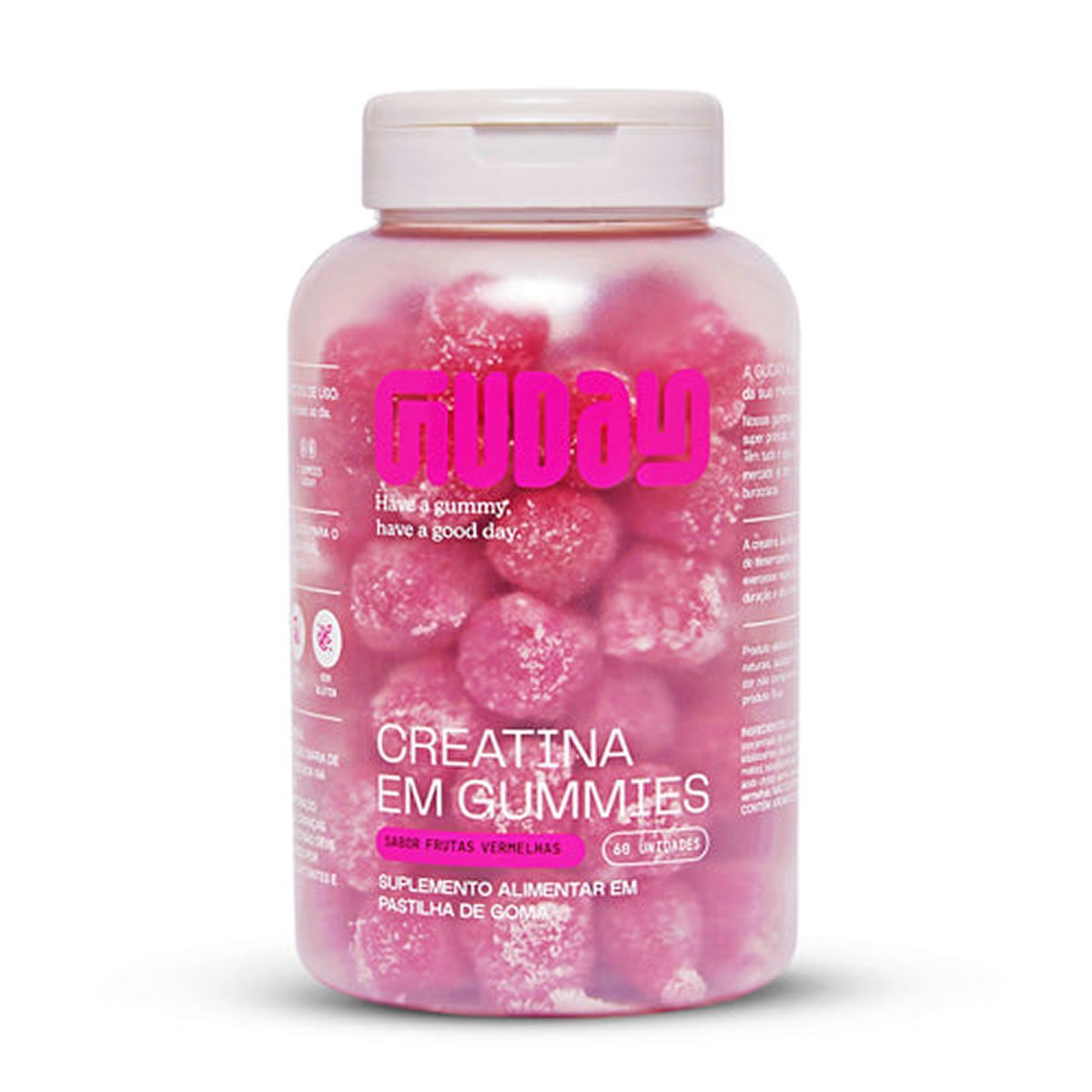 Creatina em Gummies - 60 Gomas  Frutas Vermelhas - Guday