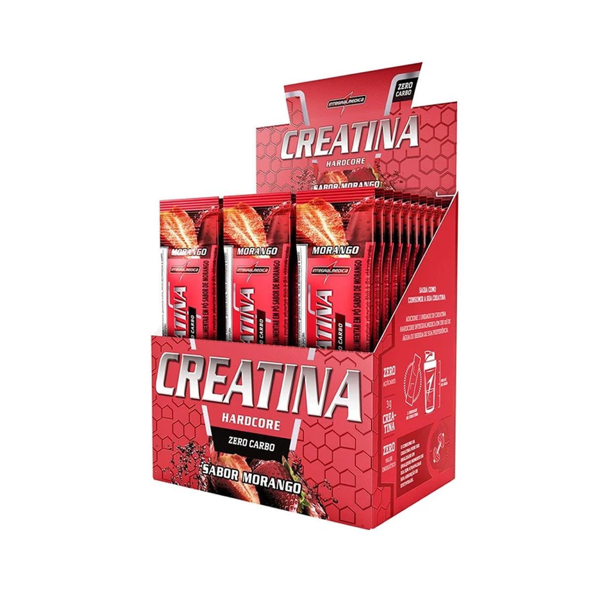 Creatina Harcore - 30 Unidades 3,5g Morango - Integral M�dica