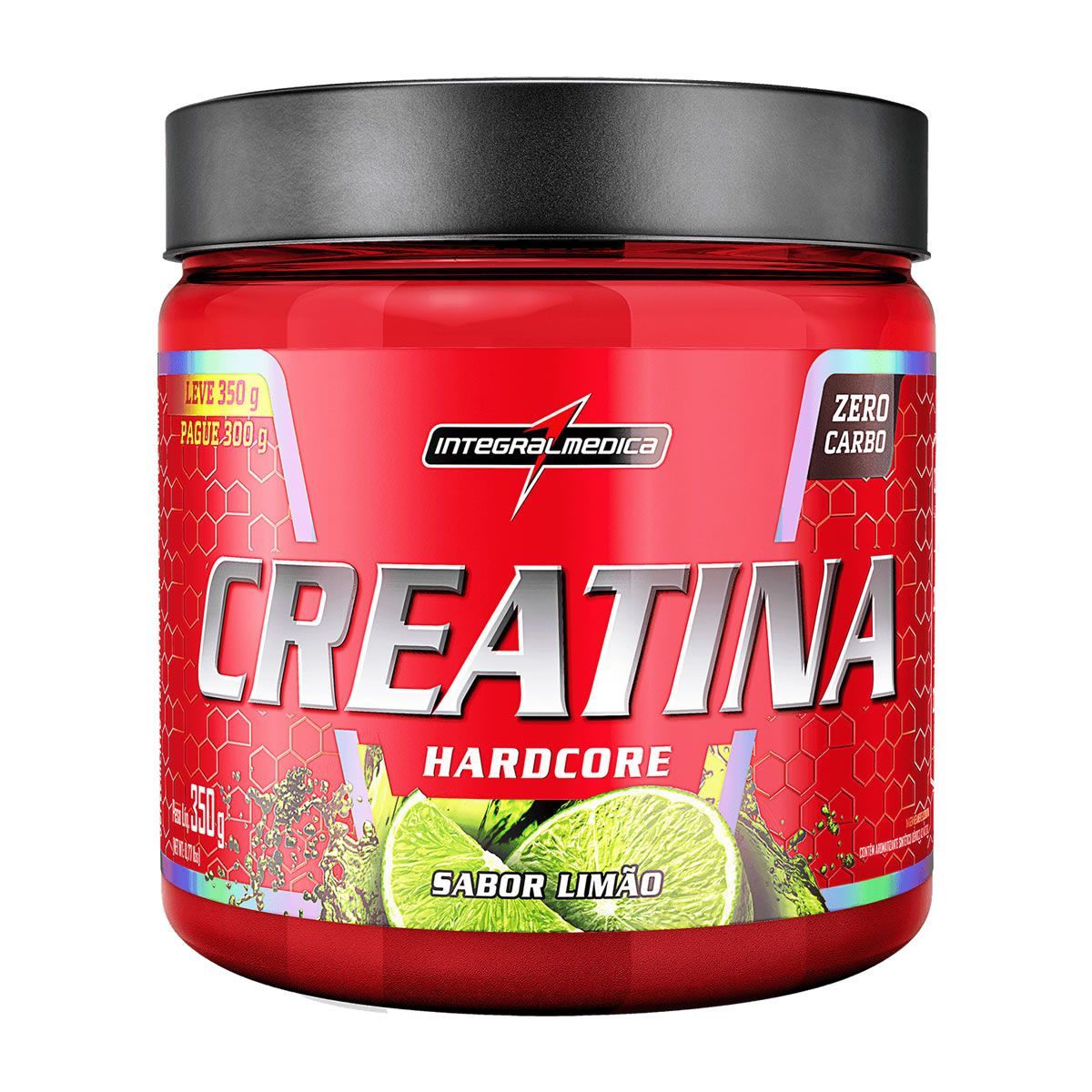 Creatina Hardcore - 350g Lim�o - Integral M�dica