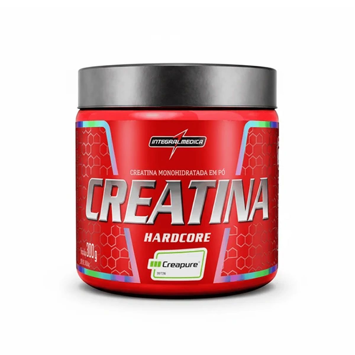 Creatina Hardcore Creapure - 300g Sem Sabor - Integral M�dica
