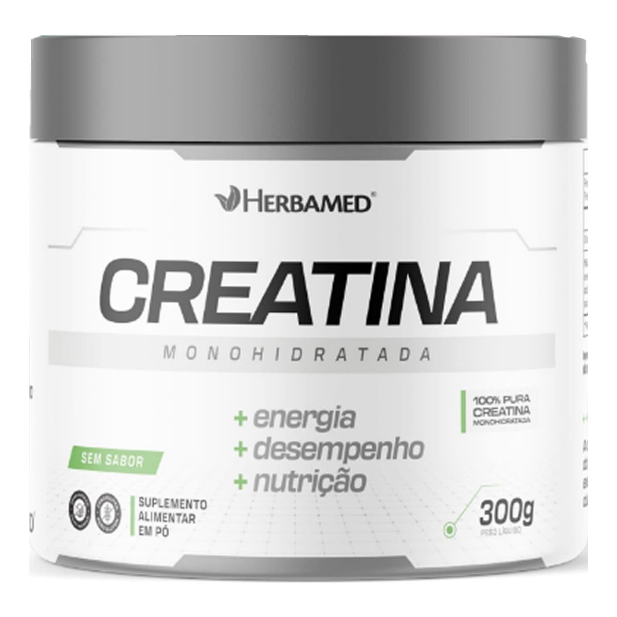Creatina Monohidratada - 300g Sem Sabor - Herbamed
