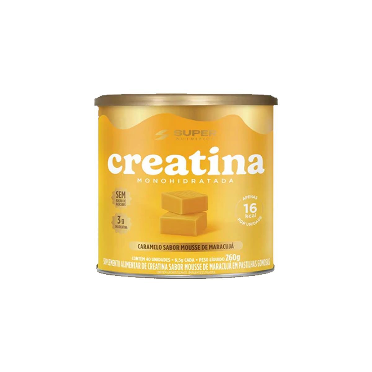 Creatina Monohidratada - 40 Dados 6,5g Mousse de Maracuj� - Desinch�