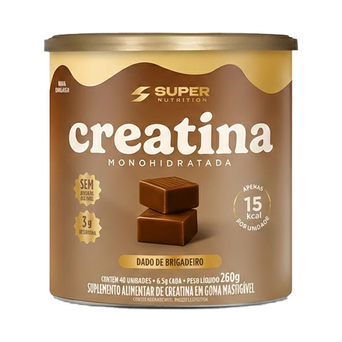 Creatina Monohidratada - 40 Dados 6,5g Brigadeiro - Desinch�