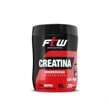 Creatina Monohidratada Micronizada - 60g Neutro - FTW*** Data Venc. 30/09/2024