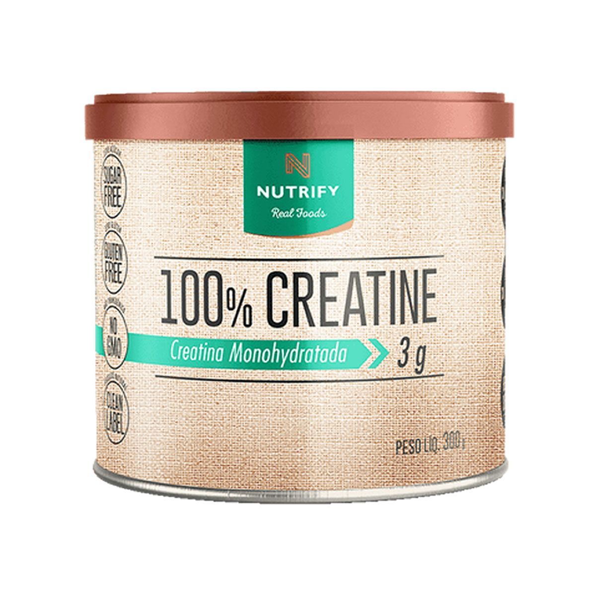 Creatine 100% Monohidratada - 300g Neutro - Nutrify