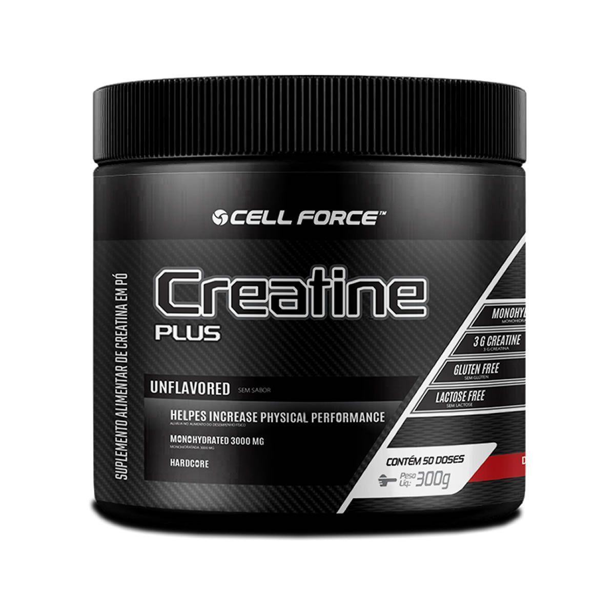 Creatine 100% Pure - 300g Sem Sabor - Cell Force*** Data Venc. 30/07/2025
