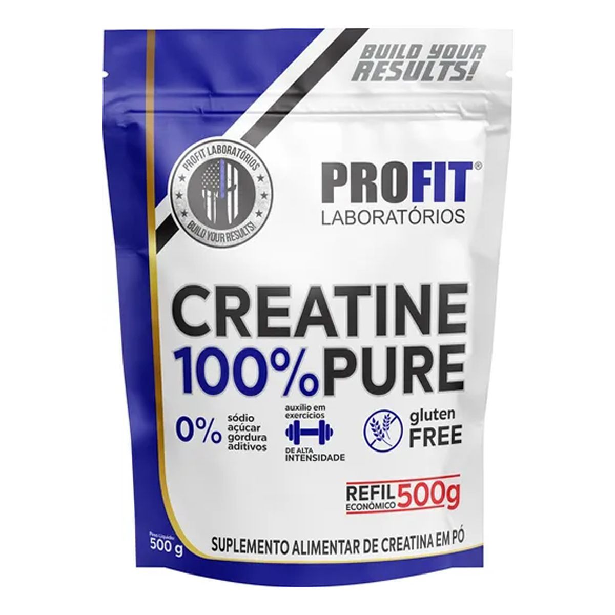 Creatine 100% Pure - 500g Refil Sem Sabor - ProFit