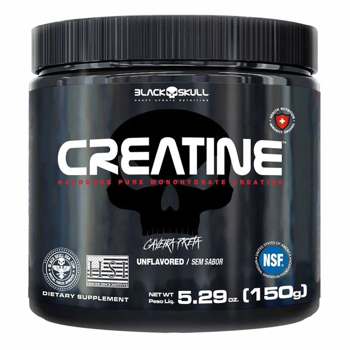 Creatine - 150g Sem Sabor - Black Skull*** Data Venc. 30/01/2025