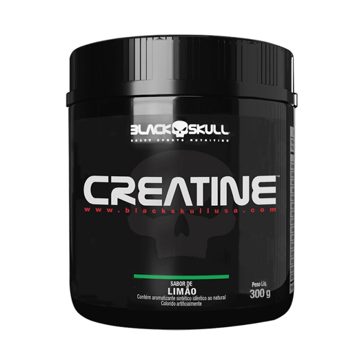 Creatine Monohidratada - 300g Sabor Lim�o - Black Skull