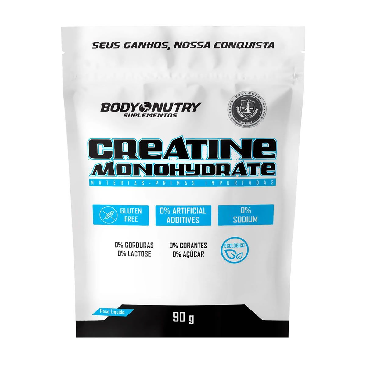 Creatine Monohydrate - 90g Refil Sem Sabor  - Body Nutry