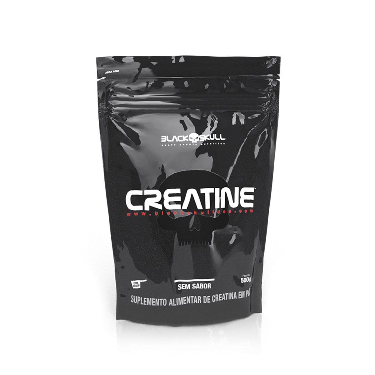 Creatine - Refil 500g Sem Sabor - Black Skull