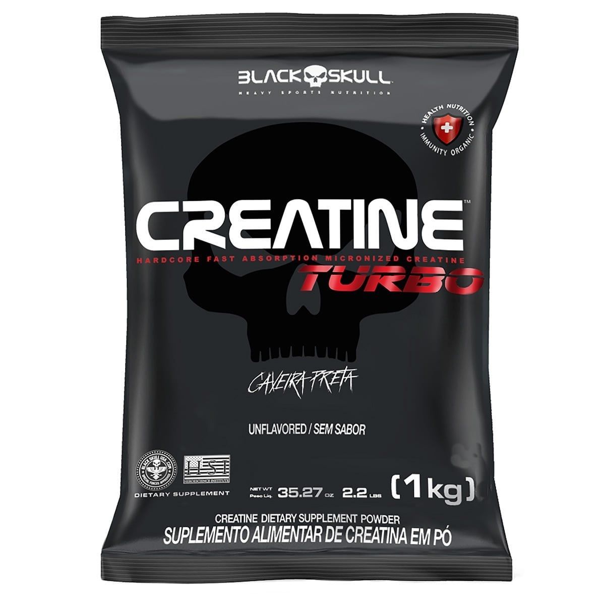 Creatine Turbo - 1000g Refil Sem Sabor - BlackSkull