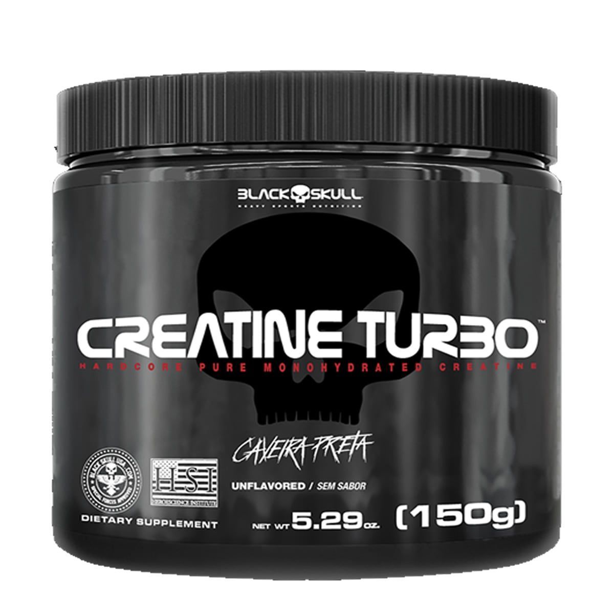 Creatine Turbo - 150g Sem Sabor - Black Skull