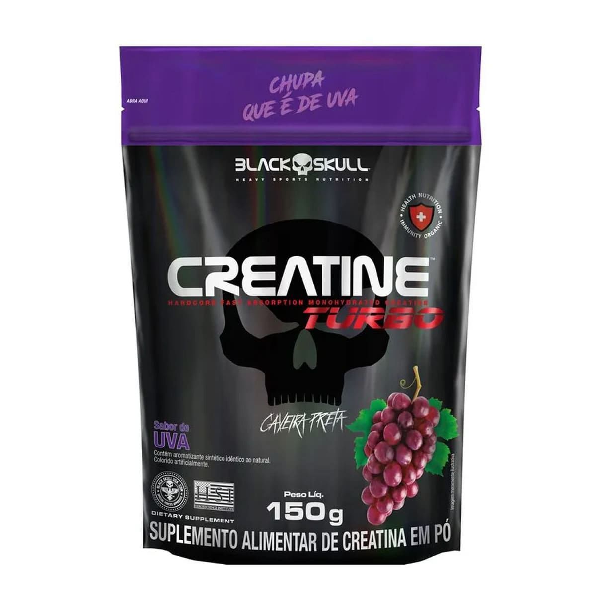 Creatine Turbo - 150g Refil Uva - Black Skull*** Data Venc. 30/01/2026