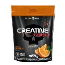Creatine Turbo Monohidratada - 300g Refil Laranja - Black Skull