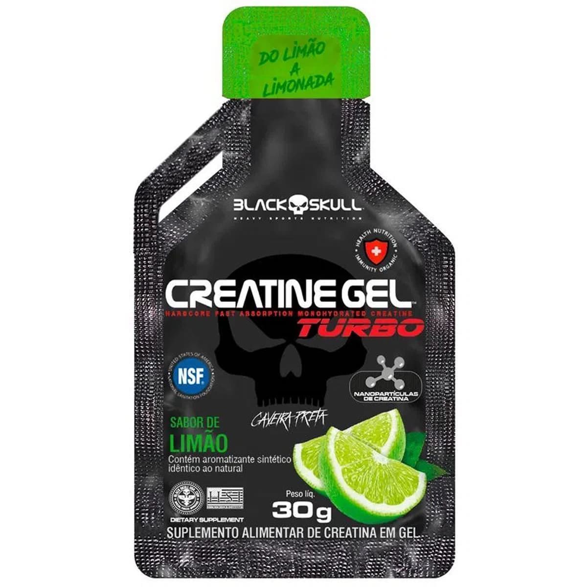 Creatine Turbo Gel - 1 Sach� 30g Lim�o - Black Skull