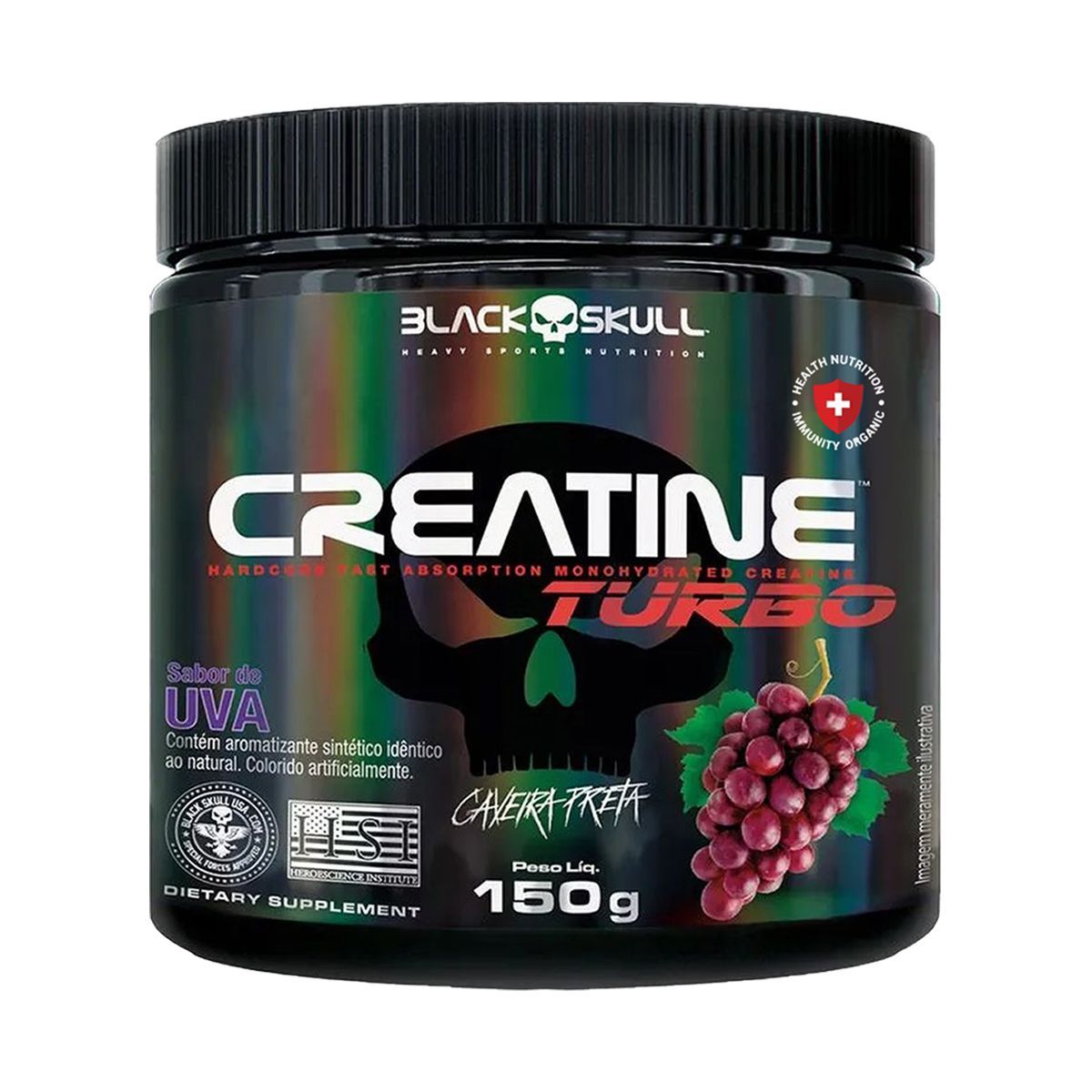 Creatine Turbo Monohidratada - 150g Uva - Black Skull
