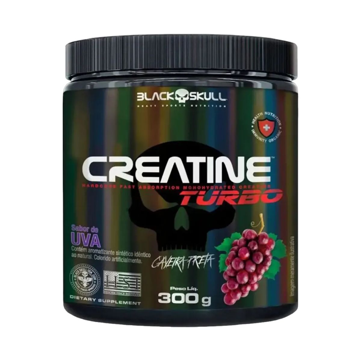 Creatine Turbo Monohidratada - 300g Uva - Black Skull