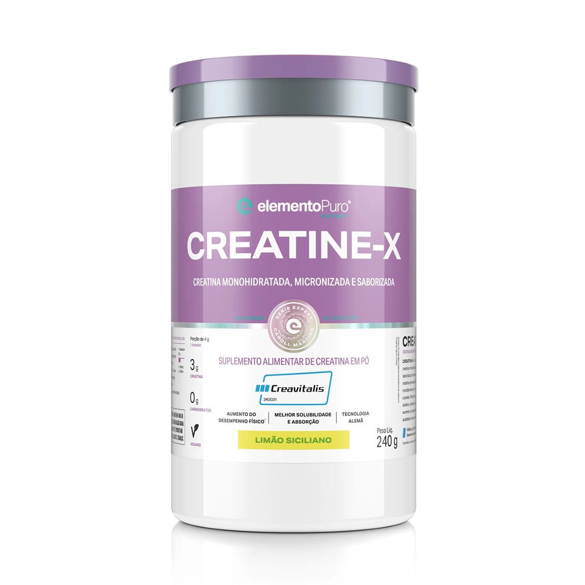 Creatine X - 240g Lim�o Siciliano - ElementoPuro