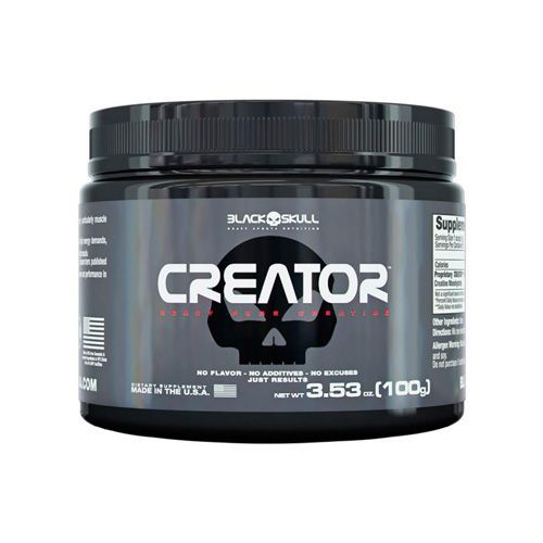 Creator Creatina - Sem Sabor 100g - Black Skull