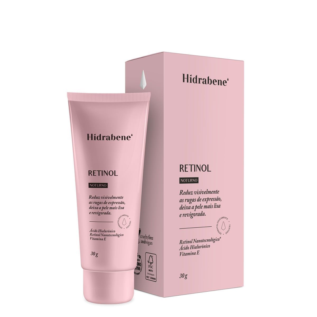 Retinol Creme Anti-Idade - 30g Noturno - Hidrabene*** Data Venc. 31/01/2024