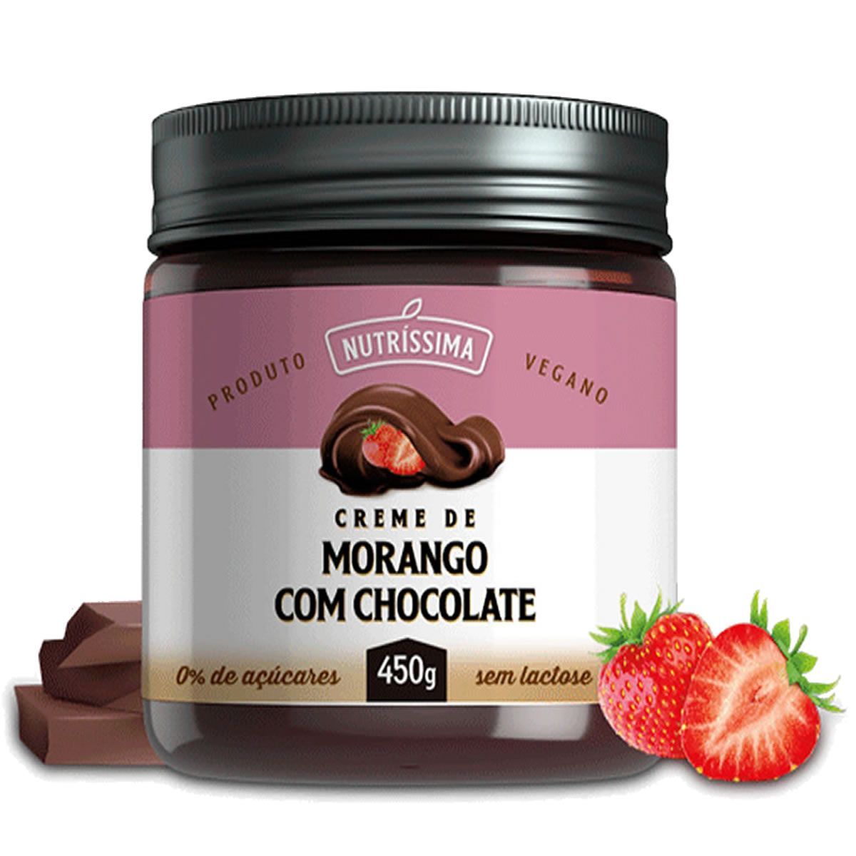 Creme Chocolate com Morango - 450g - Nutr�ssima*** Data Venc. 30/09/2022