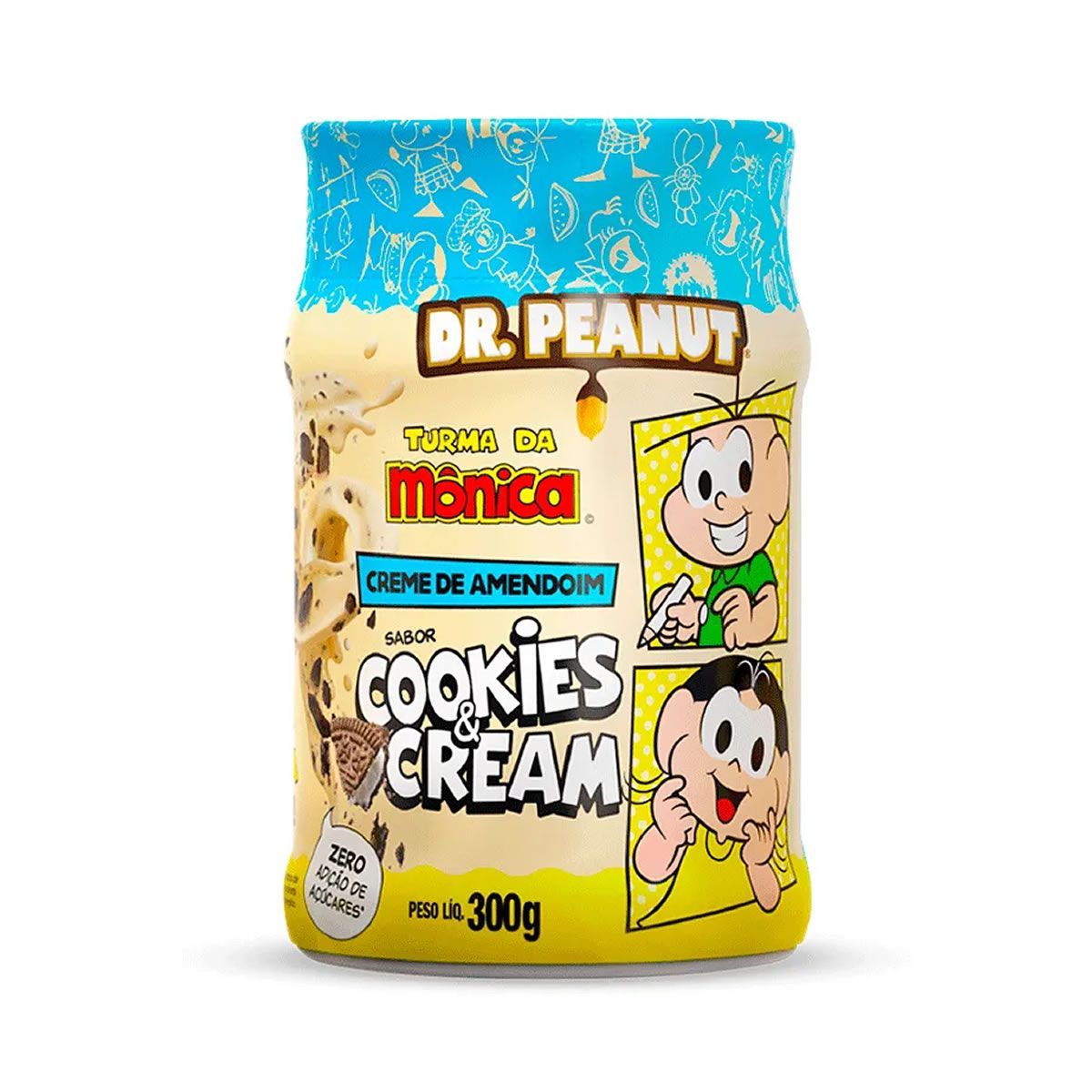Creme de Amendoim Turma da M�nica - 300g Cookies & Cream - Dr. Peanut*** Data Venc. 30/03/2024
