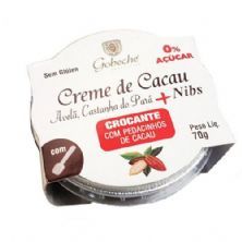 Creme de Cacau Tradicional com Avel� e Castanha do Par� e Nibs - 70g - Gobeche