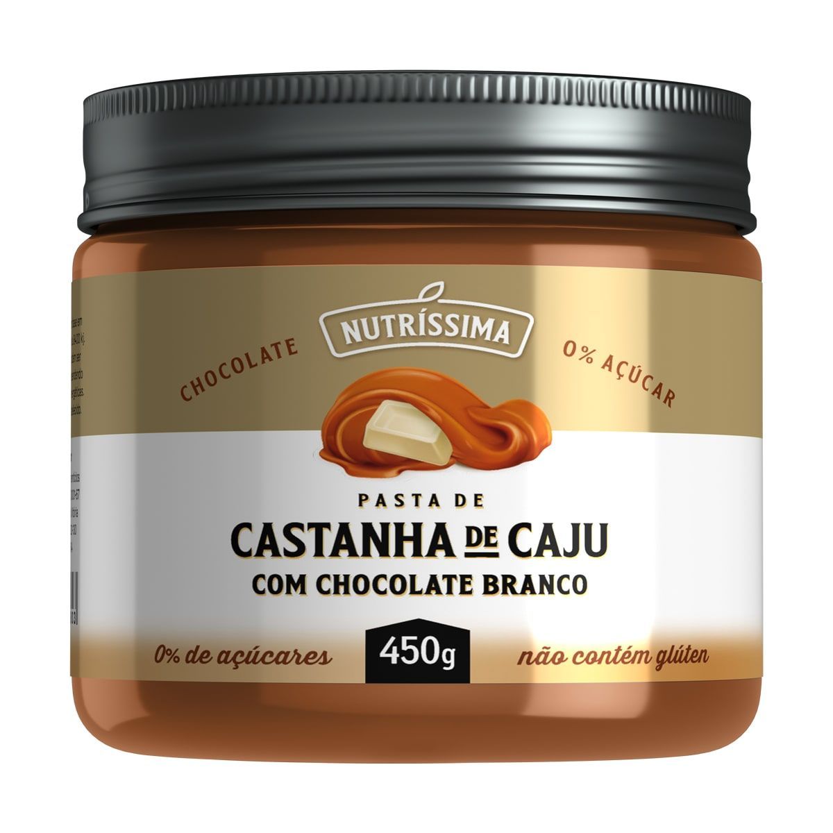 Creme de Castanha de Caju Com Chocolate Branco - 450g - Nutr�ssima