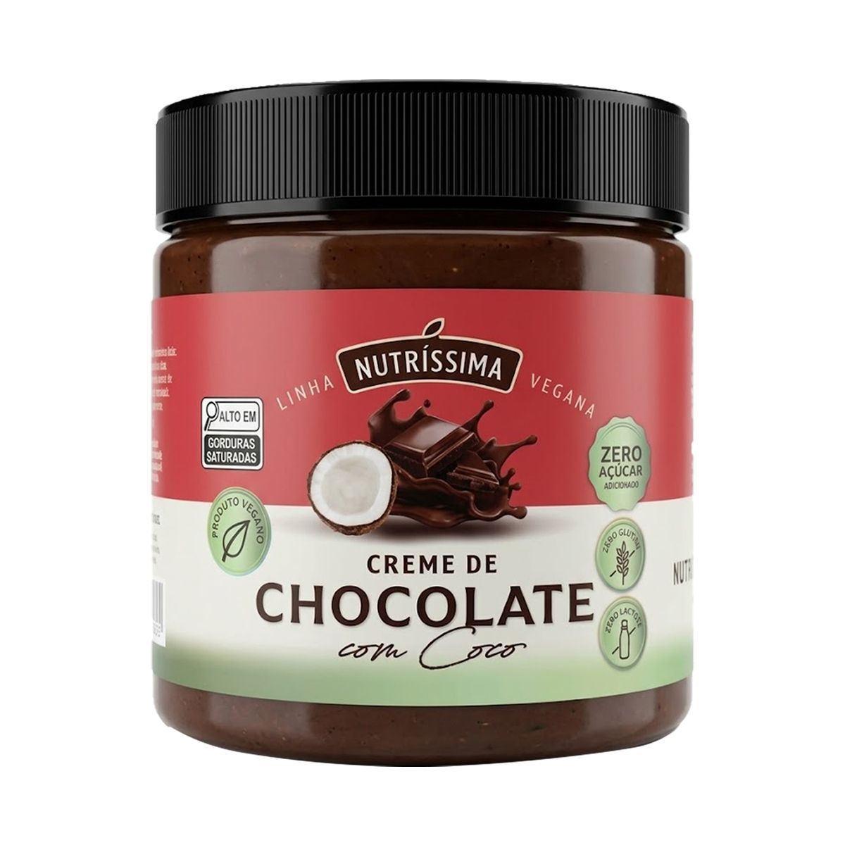 Creme de Chocolate Com Coco - Pote 450g - Nutr�ssima