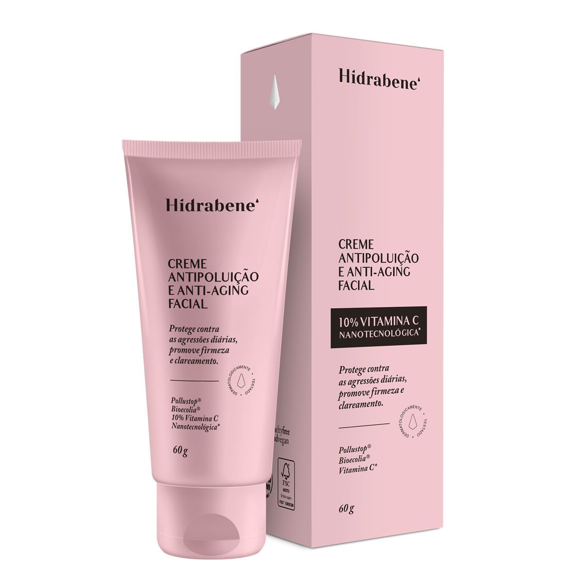 Creme Facial Antipolui��o e  Anti-Aging - 60g - Hidrabene