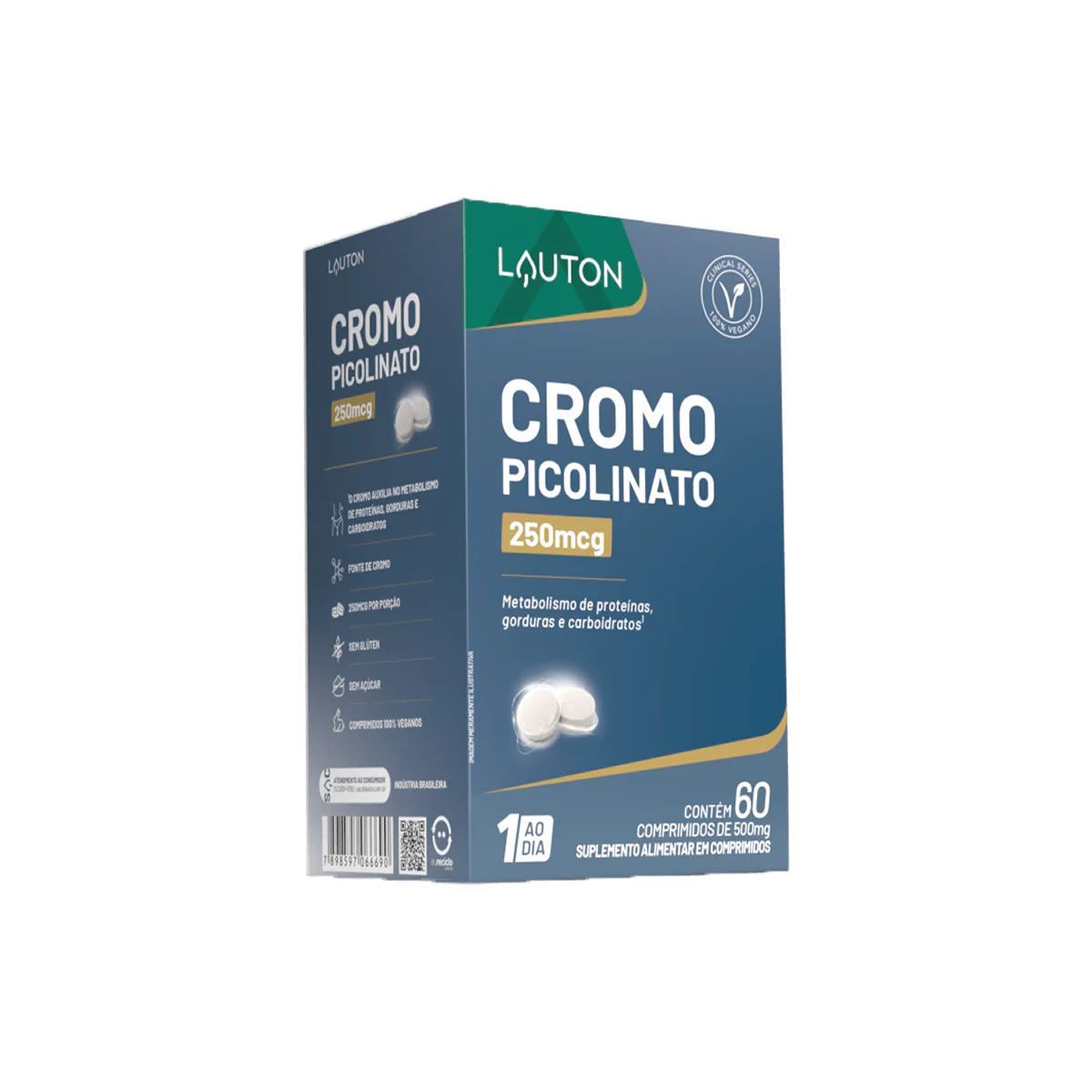 Cromo Picolinato - 60 Comprimidos - Lauton Nutrition