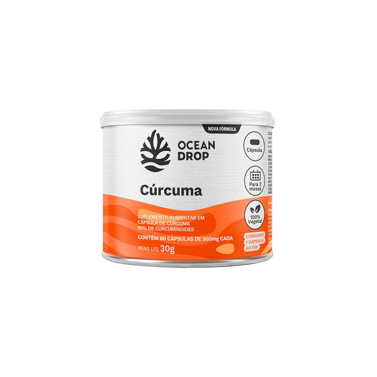 C�rcuma - 500mg 60 C�psulas - Ocean Drop