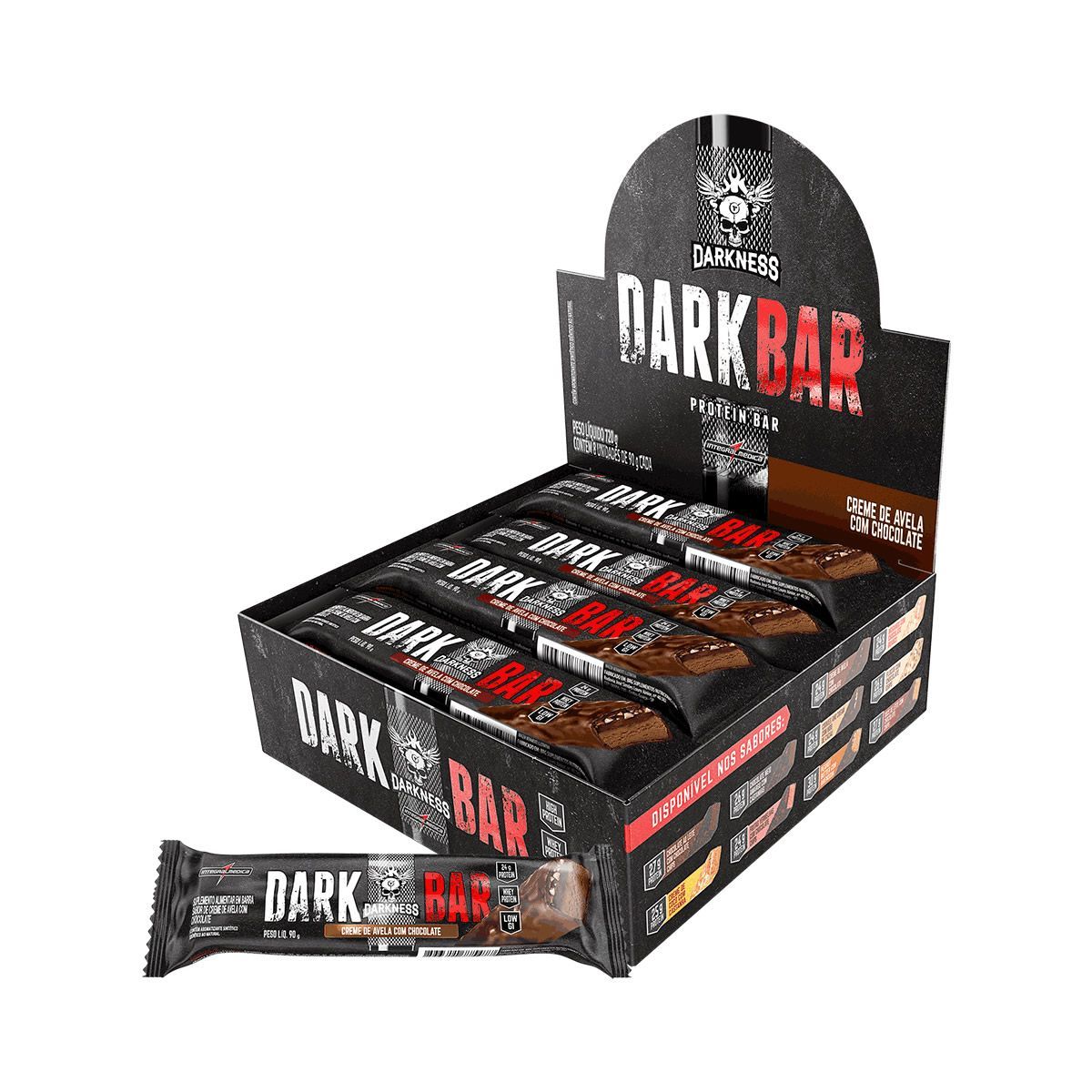 Whey Bar Darkness - 1 Unidade 90g Creme de Avel� com Chocolate - IntegralM�dica*** Data Venc. 30/05/2025