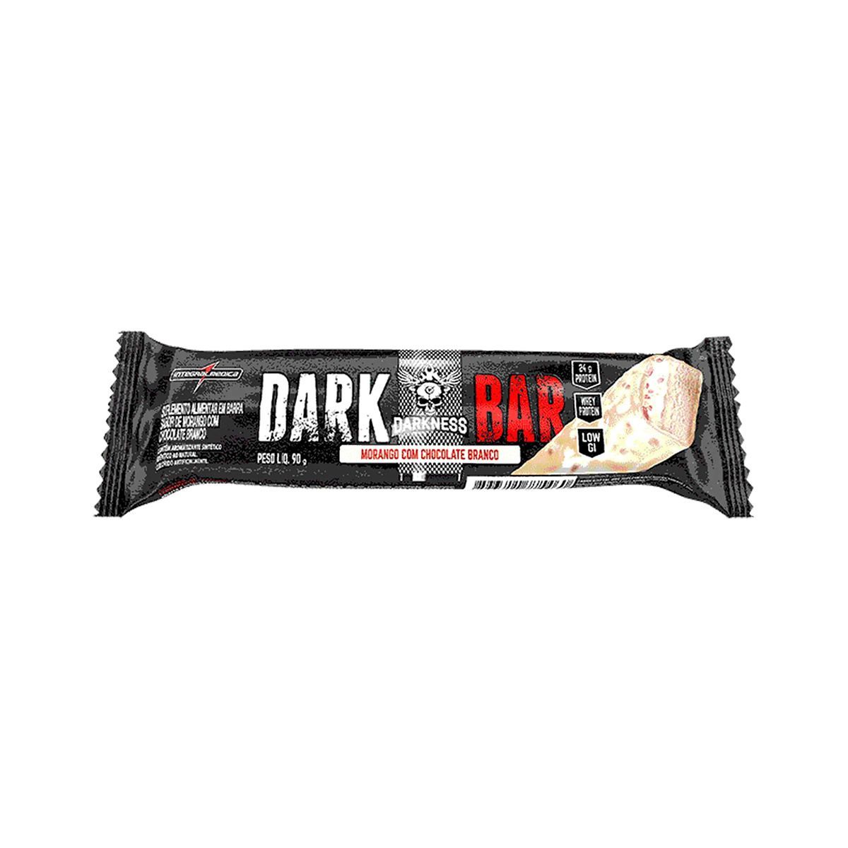 Whey Bar Darkness - 1 Unidade 90g Morango Com Chocolate Branco - IntegralM�dica