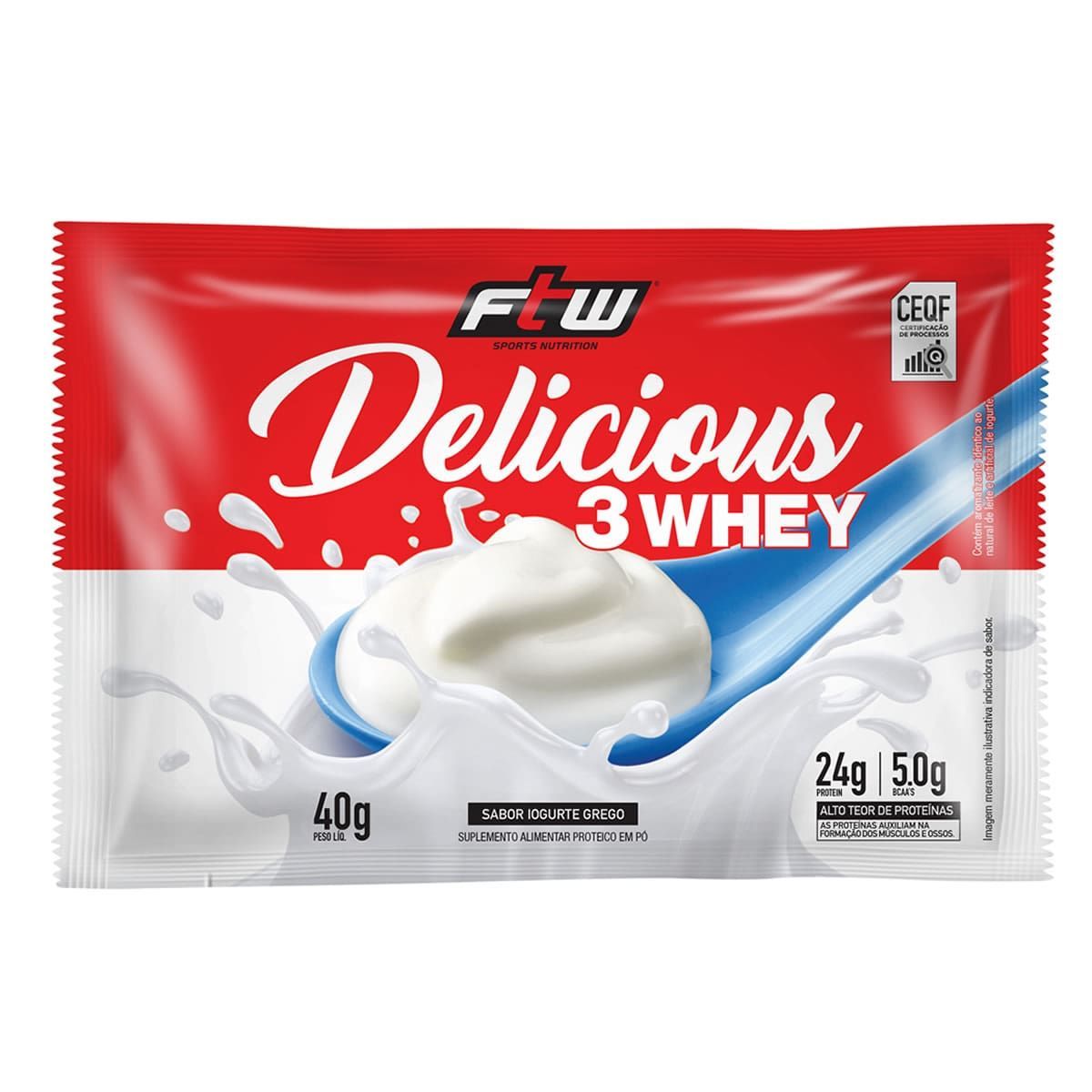 Delicious 3 Whey - 1 Sach� 40g Iogurte Grego - FTW