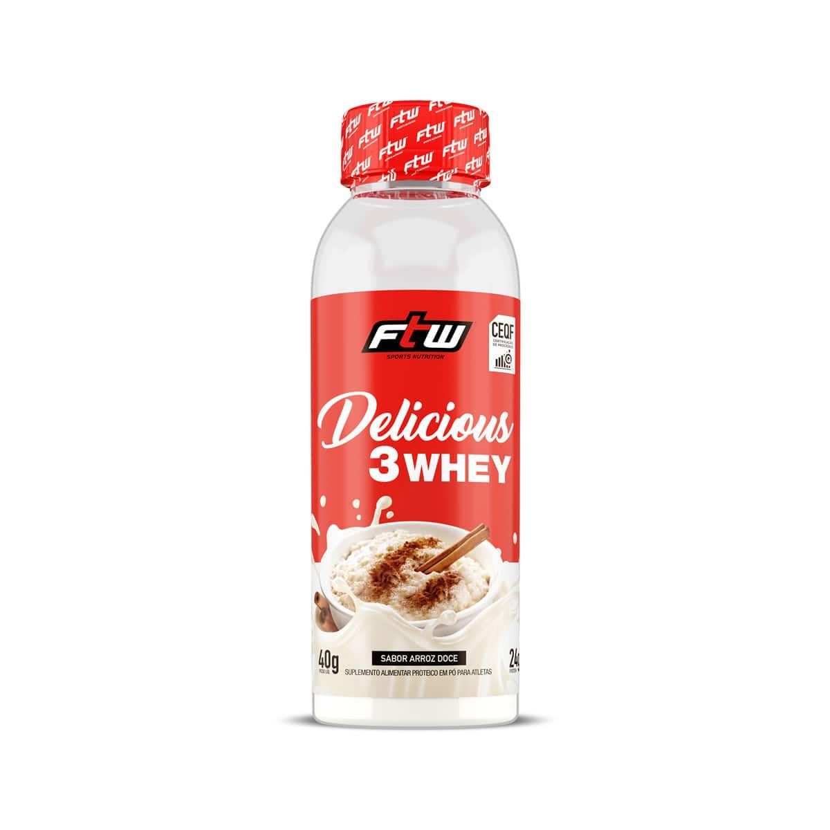 Delicious 3 Whey - 40g Arroz Doce - FTW*** Data Venc. 30/3/23