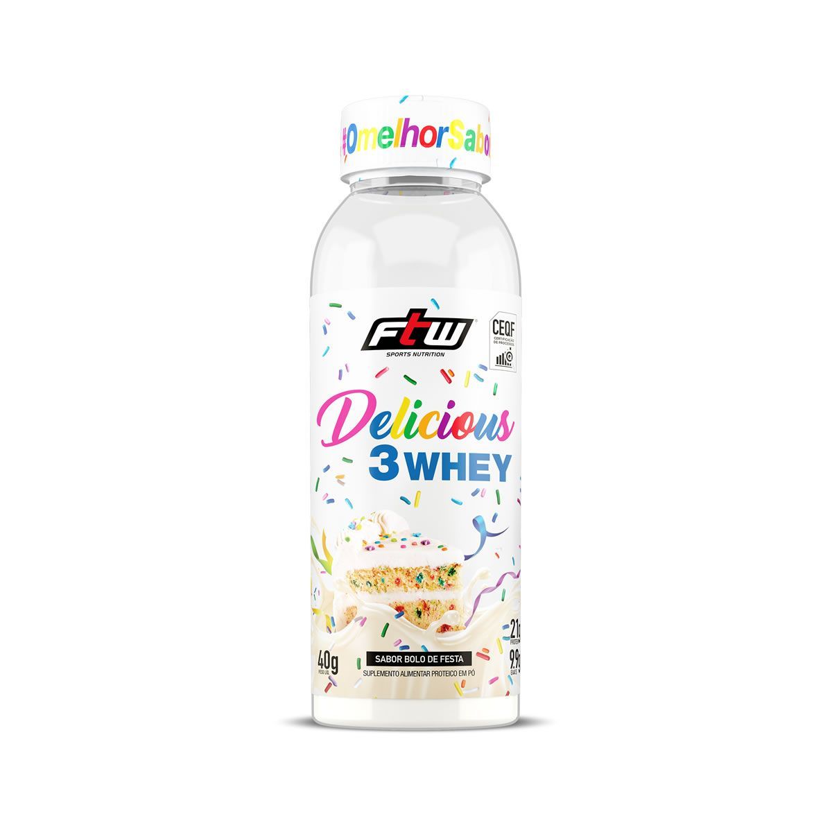 Delicious 3 Whey - 40g Bolo de Festa - FTW