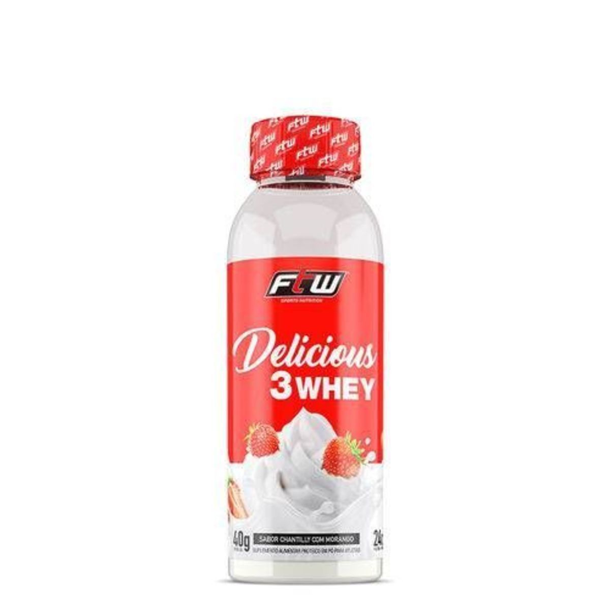 Delicious 3 Whey - 40g Chantilly com Morango - FTW*** Data Venc. 30/10/2024