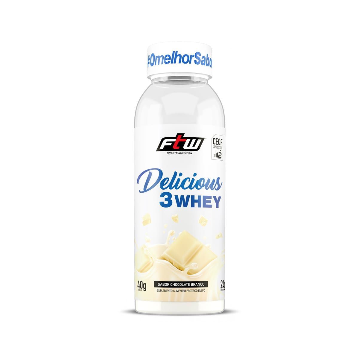 Delicious 3 Whey - 40g Chocolate Branco - FTW*** Data Venc. 30/07/2025