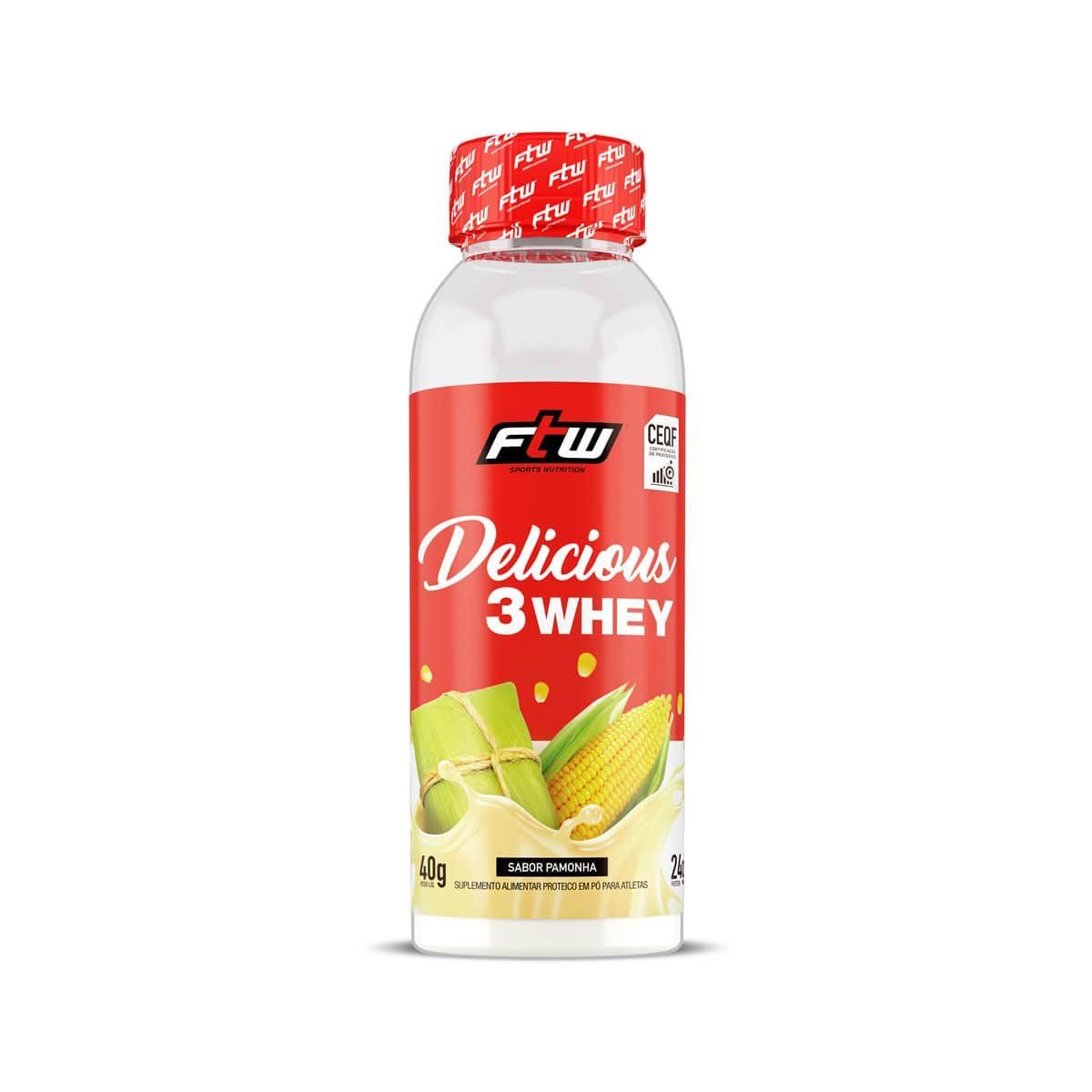 Delicious 3 Whey - 40g Pamonha - FTW*** Data Venc. 30/3/2023