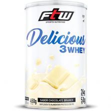 Delicious 3 Whey - 450g Chocolate Branco - FTW