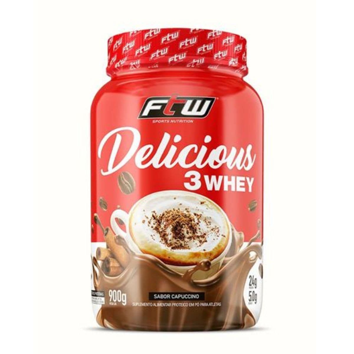 Delicious 3 Whey - 900g Capuccino - FTW*** Data Venc. 30/08/2024