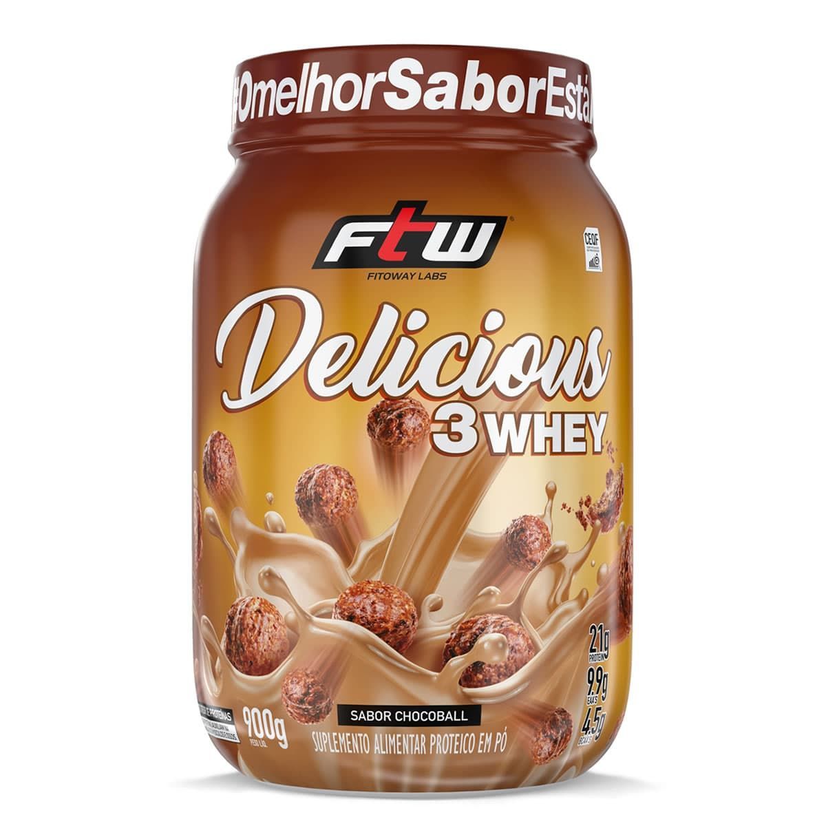 Delicious 3 Whey - 900g Chocoball - FTW