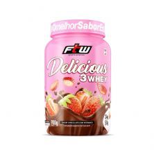 Delicious 3 Whey - 900g  Chocolate Com Morango - FTW*** Data Venc. 28/02/2025