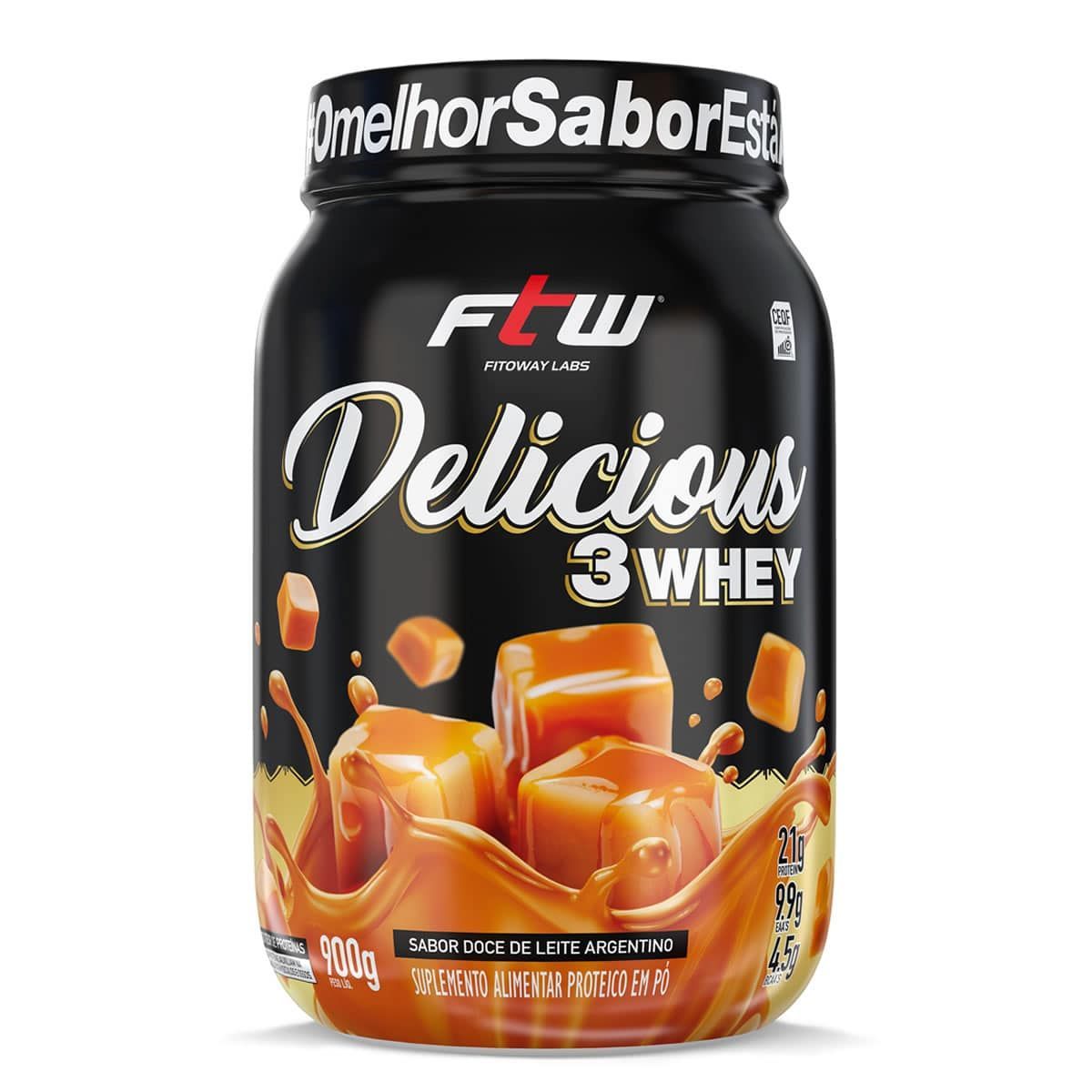 Delicious 3 Whey - 900g Doce de Leite Argentino - FTW