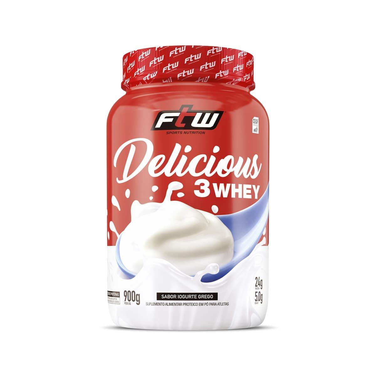 Delicious 3 Whey - 900g Iogurte Grego - FTW*** Data Venc. 30/10/2024