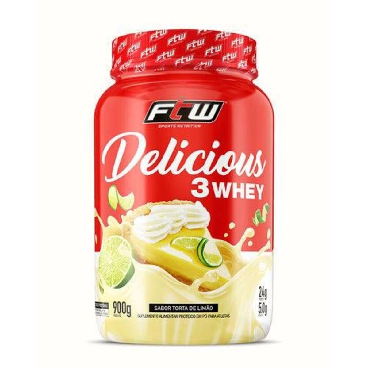 Delicious 3 Whey - 900g Torta de Lim�o - FTW*** Data Venc. 31/12/2021