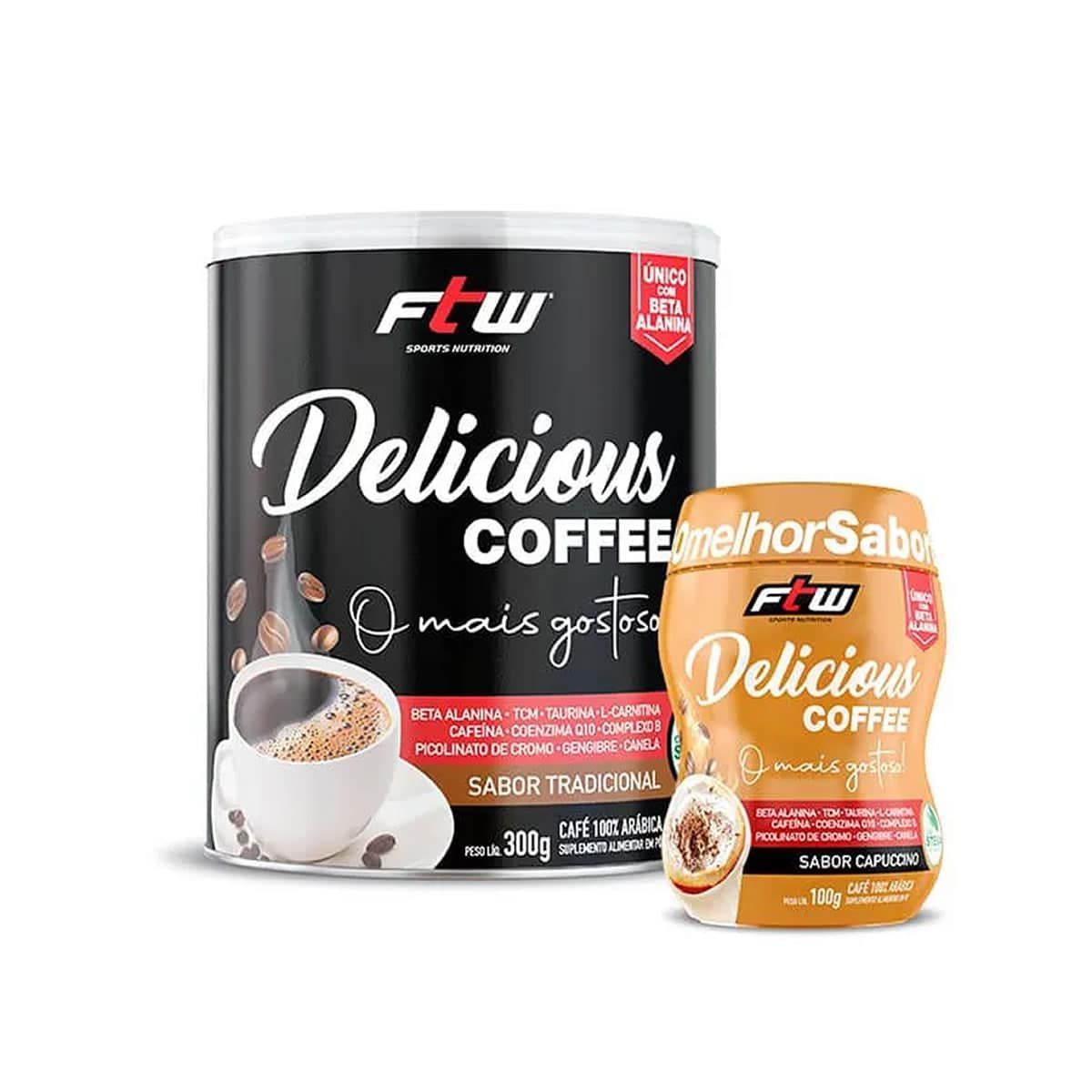 Delicious Coffee 300g Tradicional + Brinde Delicious Coffee Capuccino 100g - FTW